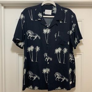Duvin Horse and Palm Cabana Shirt